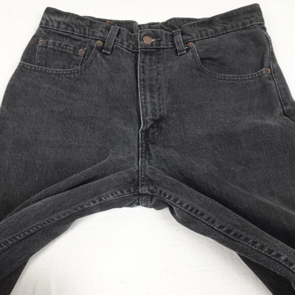 Vintage Levi's 516 Slim Straight Jeans Mens 34x32 Black Denim Made in Canada 90s - Picture 5 of 11